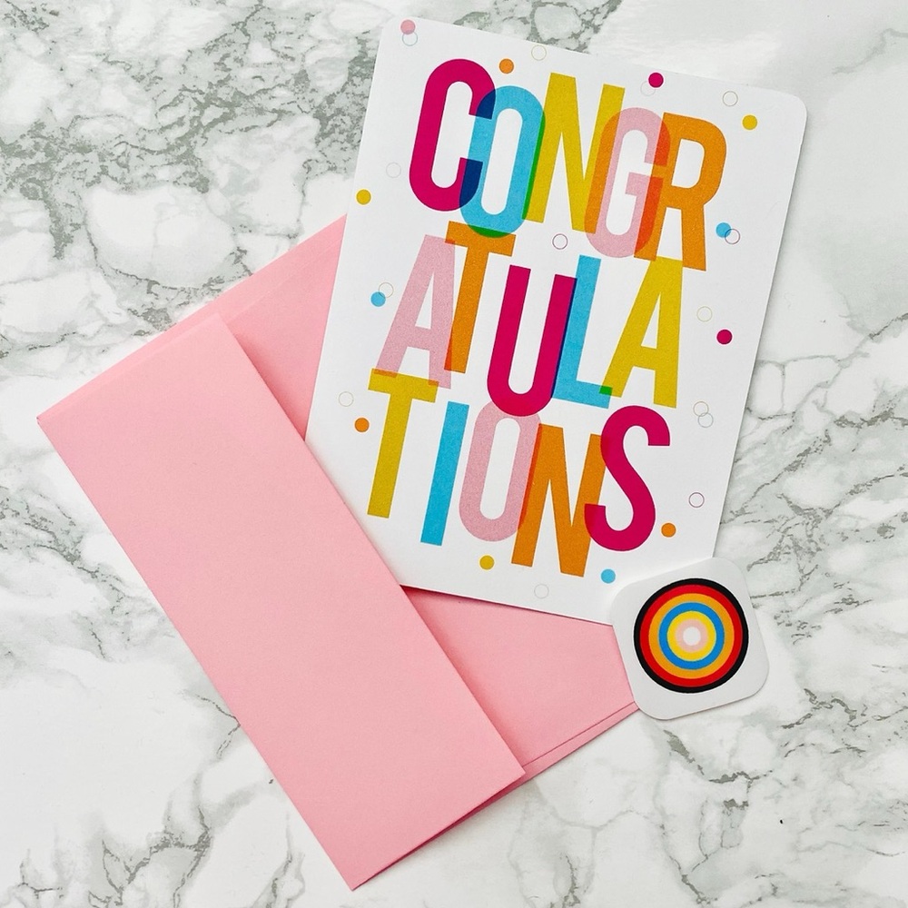 Set of 4 Handmade Small Business Congratulations Celebration Greeting Cards - Picture 2 of 3